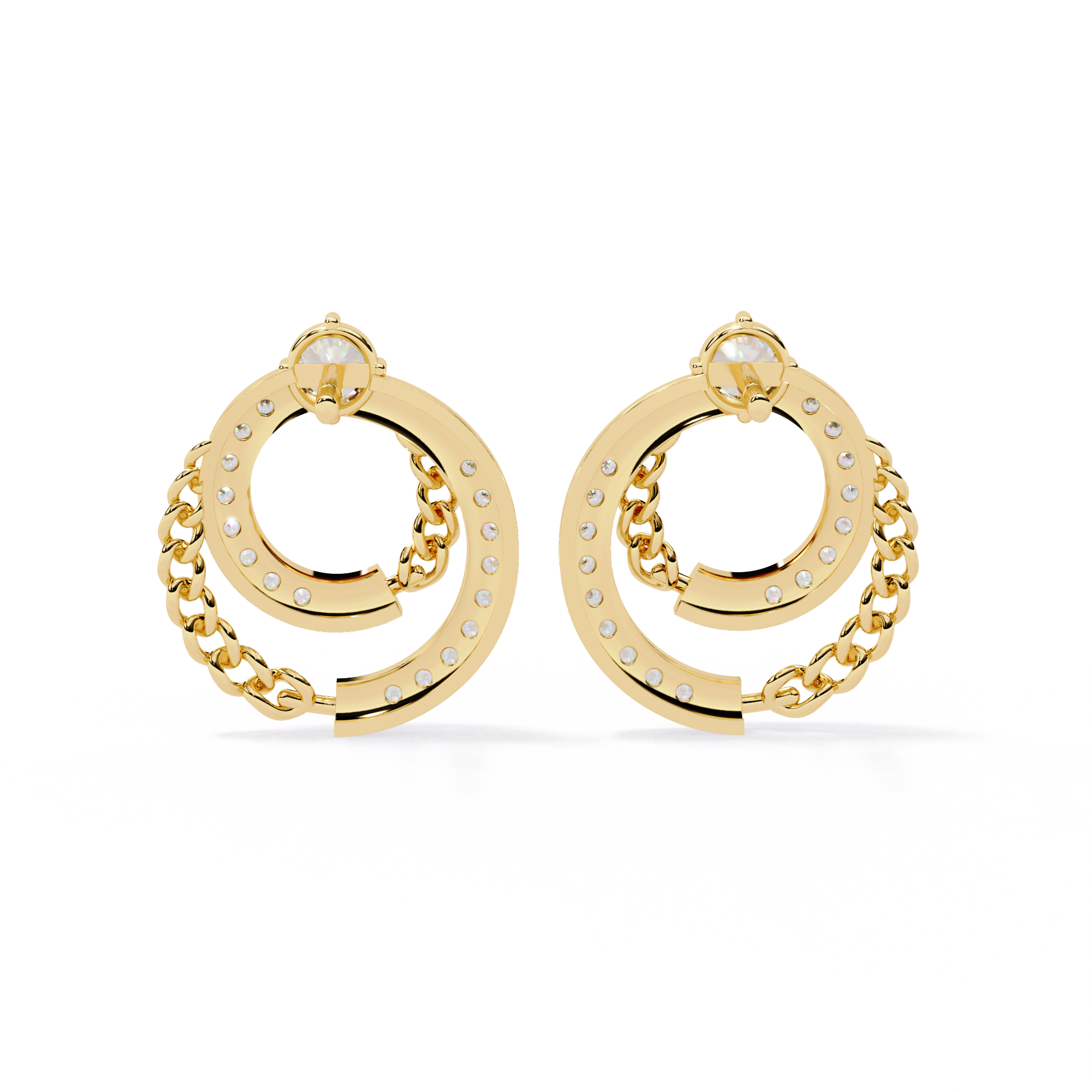 Celestial Link 0.46ct Diamond Earrings | Solitairekart